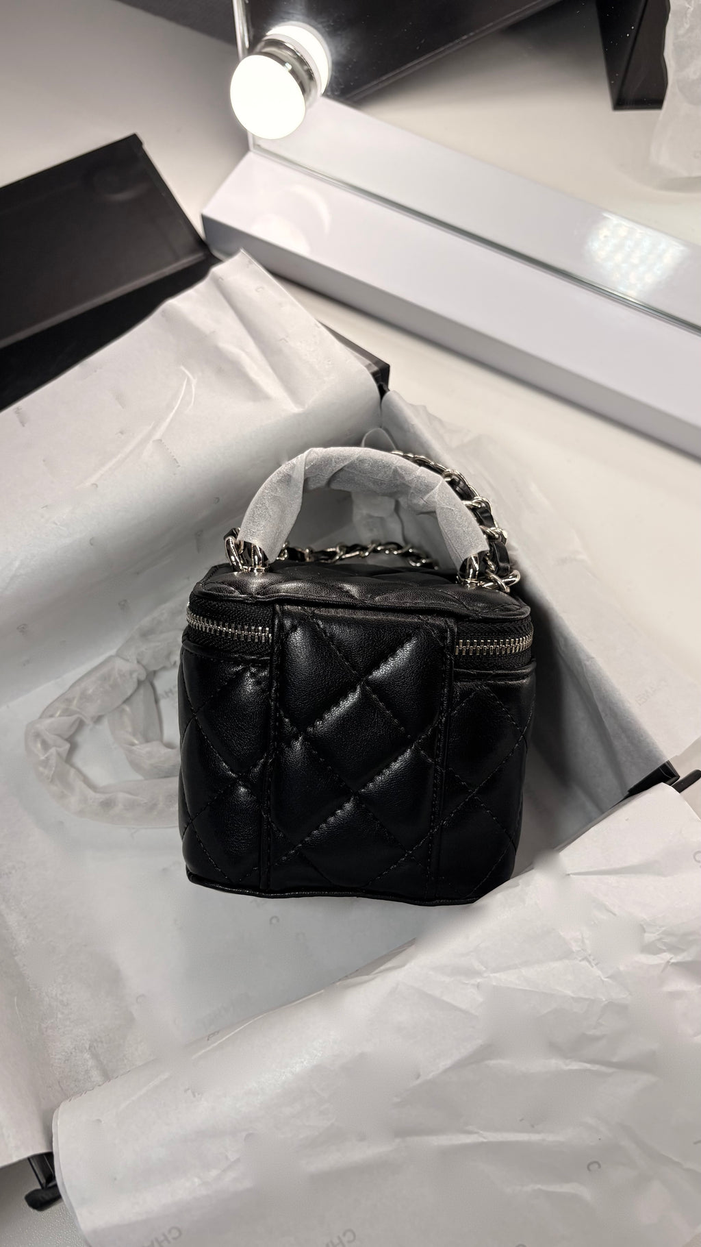 C. Mini Quilted Vanity Bag